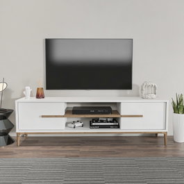 Hanah Home Eslem Soporte para TV Blanco y Nogal